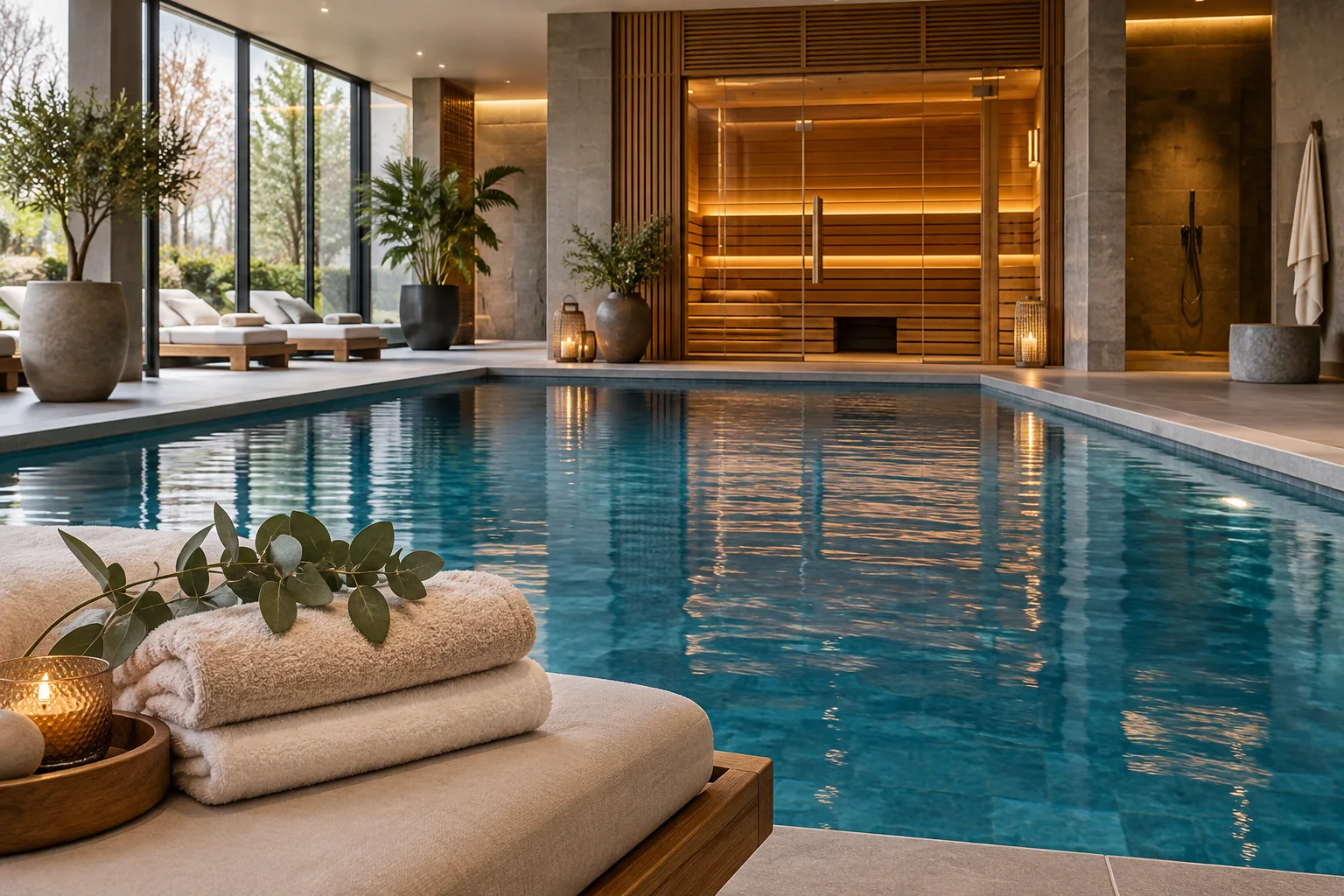 Dagentree sauna en zwembad